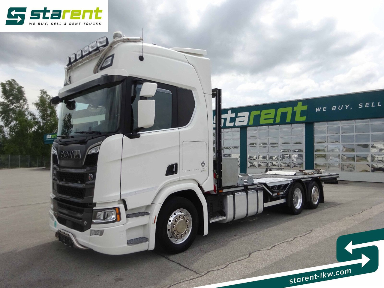 Scania R770 V8 Fahrzeugtransporter, Retarder, Seilwinde - Truk flatbed: gambar 1 Scania R770 V8 Fahrzeugtransporter, Retarder, Seilwinde - Truk flatbed: gambar 1