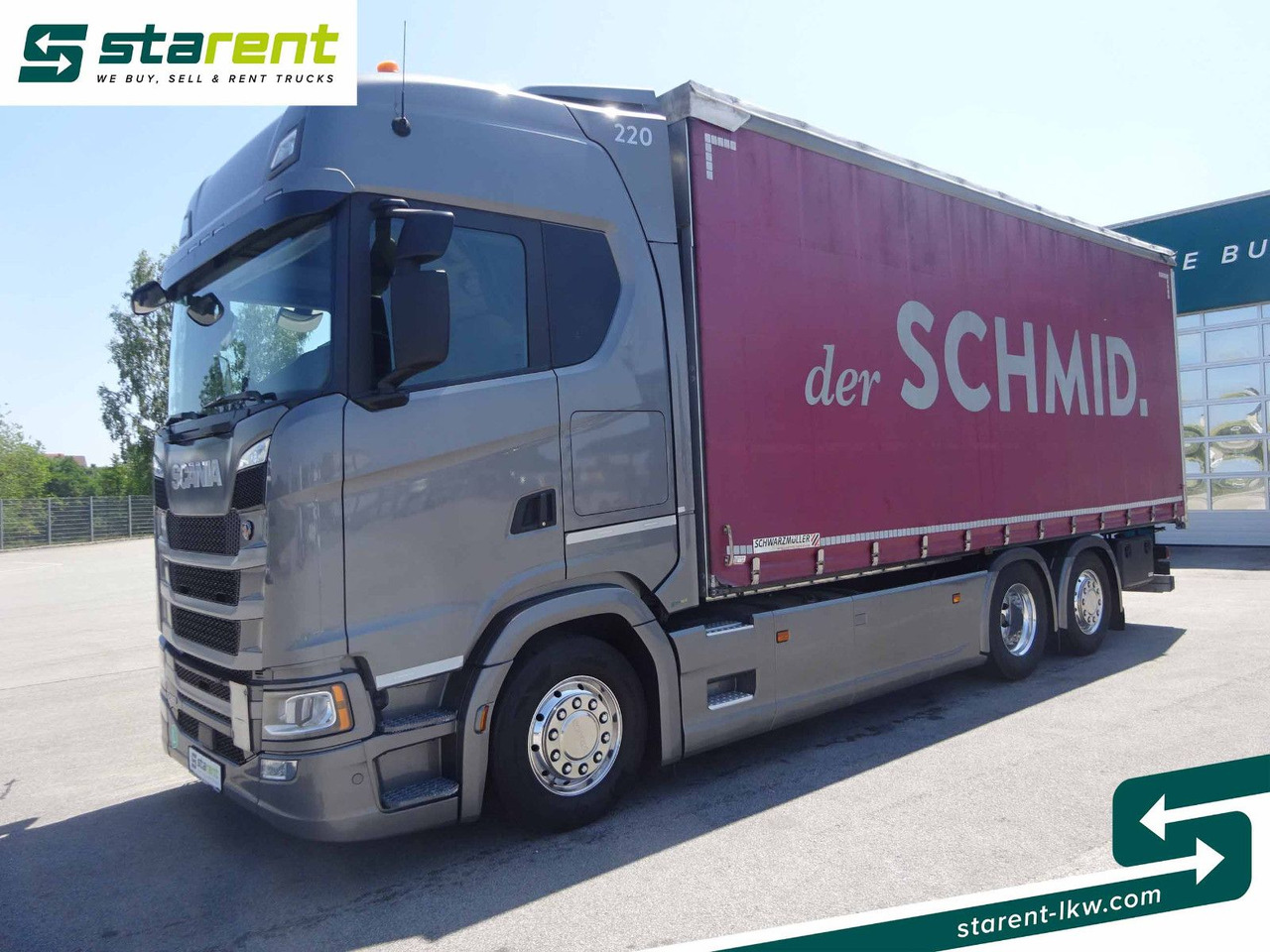 Scania S500 Planen Aufbau Schwarzmüller 6x2, Standklima - Truk dengan terpal samping: gambar 1 Scania S500 Planen Aufbau Schwarzmüller 6x2, Standklima - Truk dengan terpal samping: gambar 1
