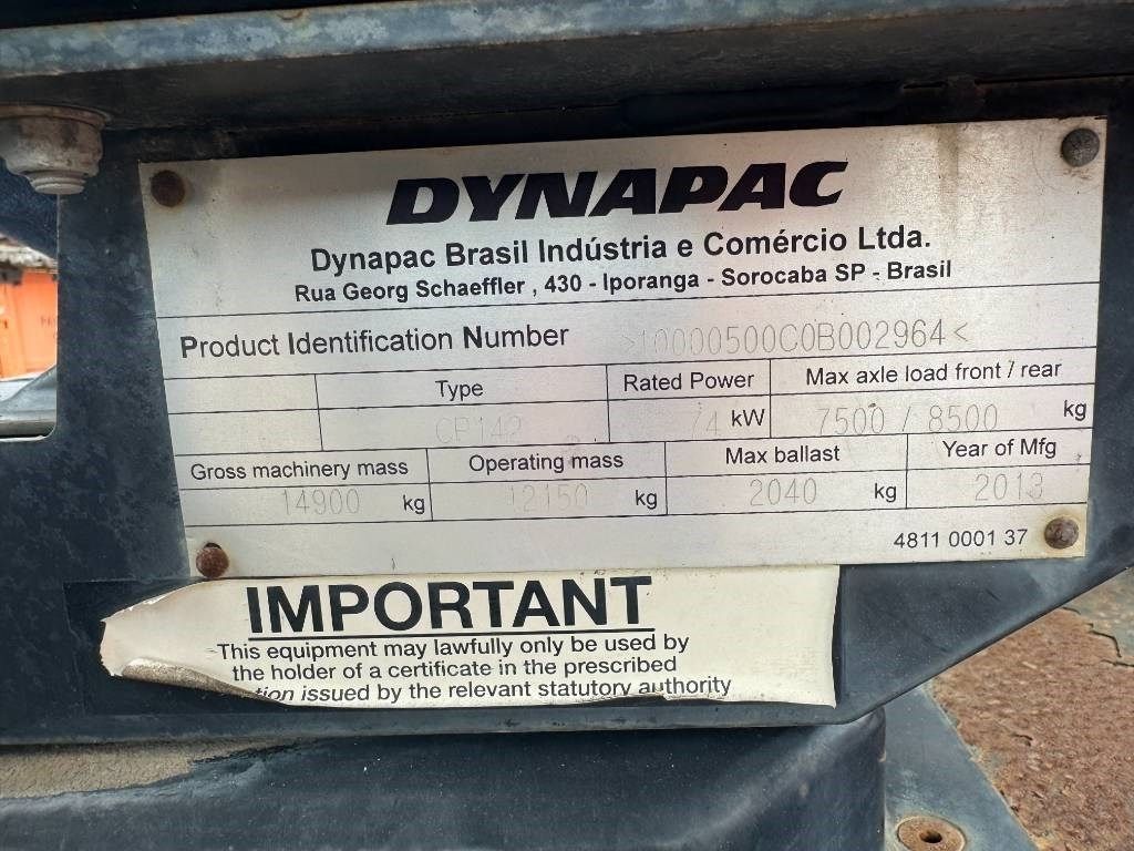 Roller pneumatik Dynapac CP 142: gambar 10