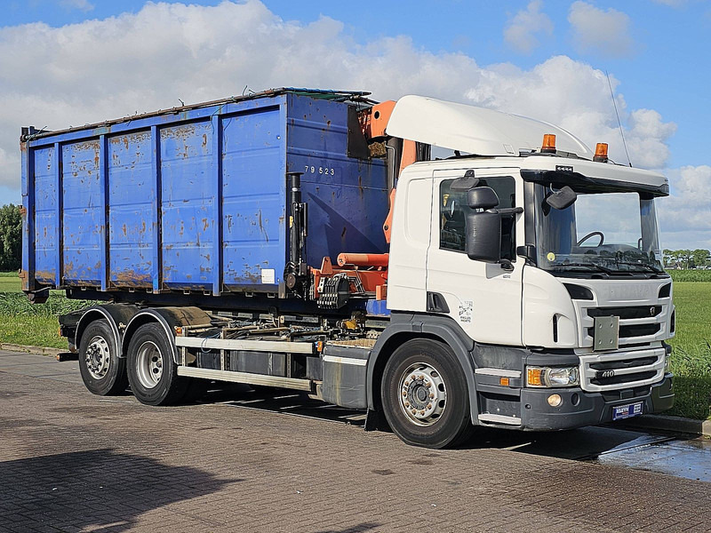 Scania P410 HOOK + BOX + CRANE - Hook lift, Truk derek: gambar 5 Scania P410 HOOK + BOX + CRANE - Hook lift, Truk derek: gambar 5