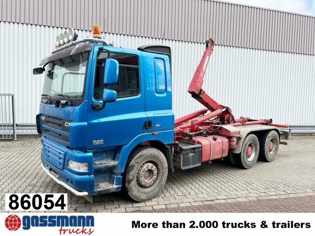 DAF AT 85.460 6x4, Abrollkipper Palfinger T20 - Hook lift, Truk derek: gambar 1 DAF AT 85.460 6x4, Abrollkipper Palfinger T20 - Hook lift, Truk derek: gambar 1