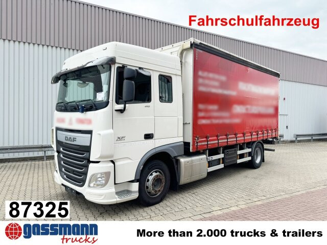 DAF XF 410 FA 4x2, Fahrschule, 2x AHK, 6 Sitze - Truk flatbed: gambar 1 DAF XF 410 FA 4x2, Fahrschule, 2x AHK, 6 Sitze - Truk flatbed: gambar 1