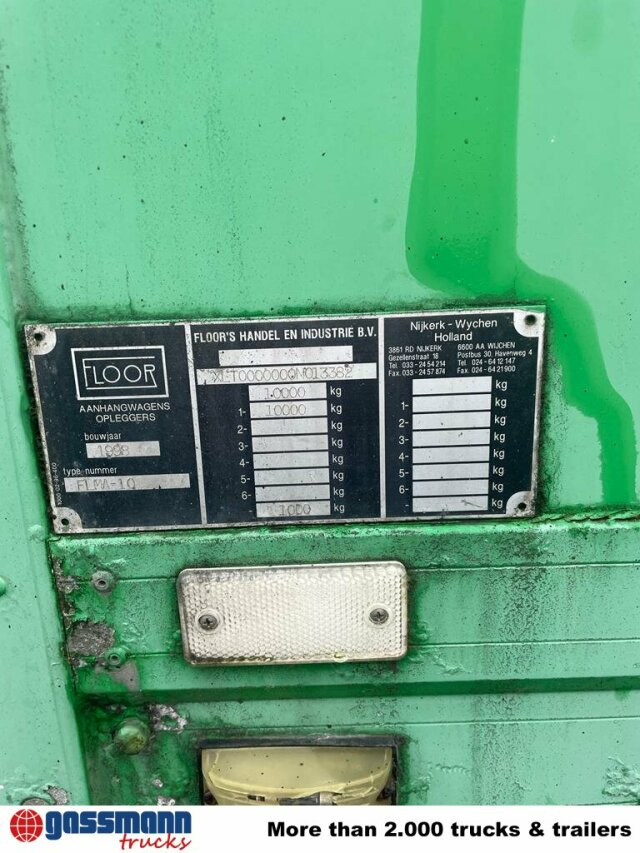 Floor FLMA 10, Blumenanhänger, LBW - Trailer kotak tertutup: gambar 3 Floor FLMA 10, Blumenanhänger, LBW - Trailer kotak tertutup: gambar 3