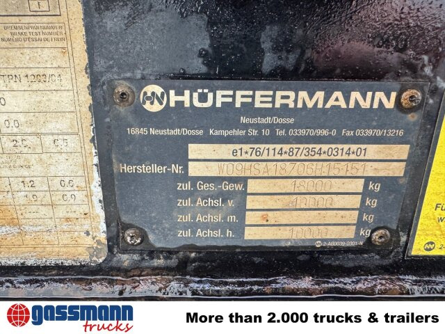 Hüffermann HSA 18.70 Schlittenabroller - Trailer lewati: gambar 4 Hüffermann HSA 18.70 Schlittenabroller - Trailer lewati: gambar 4
