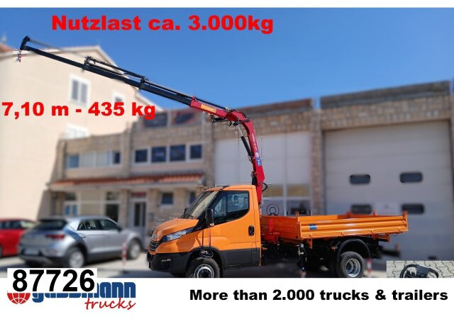 Iveco Daily 70C18H 4x2 mit Kran HMF 340-K3, Funk - Truk jungkit, Truk derek: gambar 1 Iveco Daily 70C18H 4x2 mit Kran HMF 340-K3, Funk - Truk jungkit, Truk derek: gambar 1