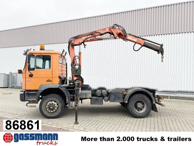 MAN 18.255 MAK 4x4 BB, Kran Atlas AK 85.1 A1 - Truk jungkit, Truk derek: gambar 1 MAN 18.255 MAK 4x4 BB, Kran Atlas AK 85.1 A1 - Truk jungkit, Truk derek: gambar 1