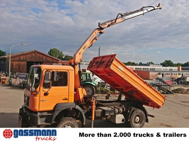 MAN 19.293 4x4 BL mit Kran Meiller MK77RS2 - Truk jungkit, Truk derek: gambar 3 MAN 19.293 4x4 BL mit Kran Meiller MK77RS2 - Truk jungkit, Truk derek: gambar 3