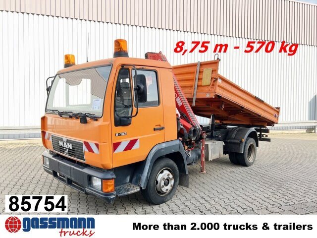 MAN 8.163 4x2 BB mit Kran Fassi F60A.23 - Truk jungkit, Truk derek: gambar 1 MAN 8.163 4x2 BB mit Kran Fassi F60A.23 - Truk jungkit, Truk derek: gambar 1