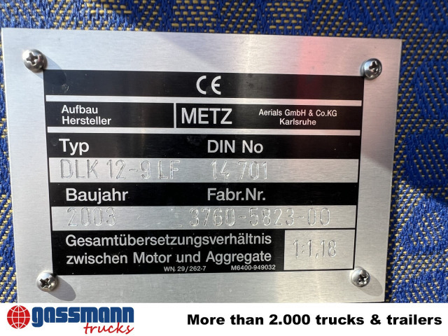 MAN LE 15.255 4x2 LLC Doka, Metz DLA-K 12/9 - Truk pemadam kebakaran: gambar 4 MAN LE 15.255 4x2 LLC Doka, Metz DLA-K 12/9 - Truk pemadam kebakaran: gambar 4