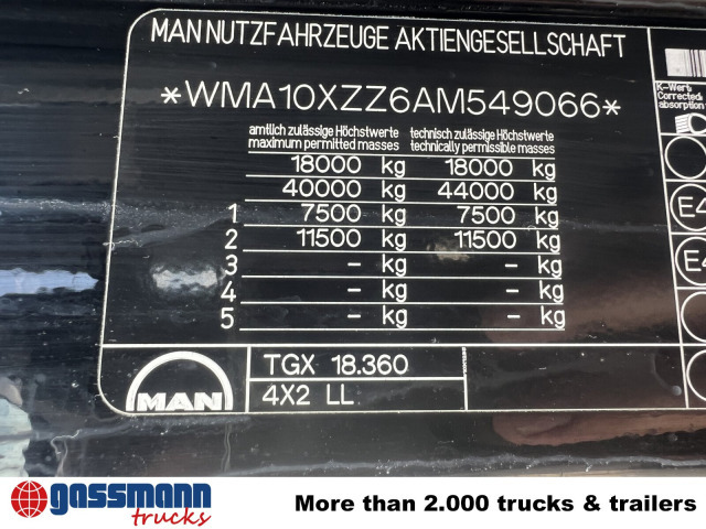 MAN TGA 18.360 4x2 LL, Fahrschulausstattung - Pengangkut kontainer/ Container truck: gambar 3 MAN TGA 18.360 4x2 LL, Fahrschulausstattung - Pengangkut kontainer/ Container truck: gambar 3