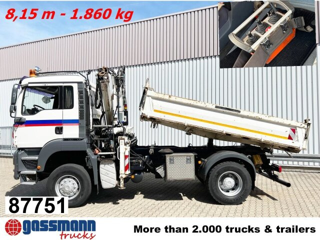 MAN TGA 18.440 4x4 BB mit Kran Atlas AK 165.2E, Funk - Truk jungkit, Truk derek: gambar 1 MAN TGA 18.440 4x4 BB mit Kran Atlas AK 165.2E, Funk - Truk jungkit, Truk derek: gambar 1