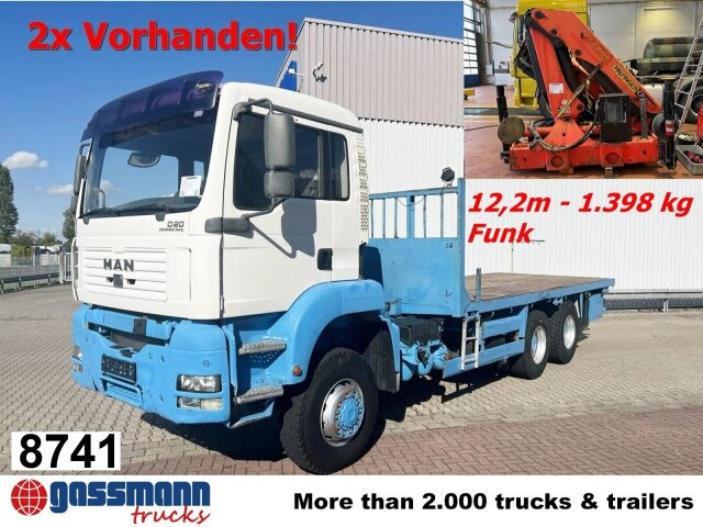 MAN TGA 26.310 6X6 BB mit Kran HMF 1253-K4, Funk - Truk flatbed, Truk derek: gambar 1 MAN TGA 26.310 6X6 BB mit Kran HMF 1253-K4, Funk - Truk flatbed, Truk derek: gambar 1
