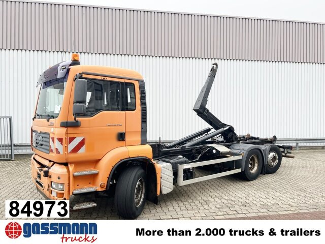 MAN TGA 26.350/400 6x2-2 BL, Lenk-/Liftachse - Hook lift, Truk derek: gambar 1 MAN TGA 26.350/400 6x2-2 BL, Lenk-/Liftachse - Hook lift, Truk derek: gambar 1