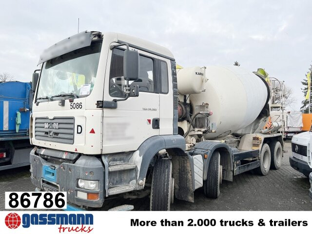 MAN TGA 35.360 8X4 BB, Betonmischer Karrena 10m³ - Truk pengaduk beton: gambar 1 MAN TGA 35.360 8X4 BB, Betonmischer Karrena 10m³ - Truk pengaduk beton: gambar 1