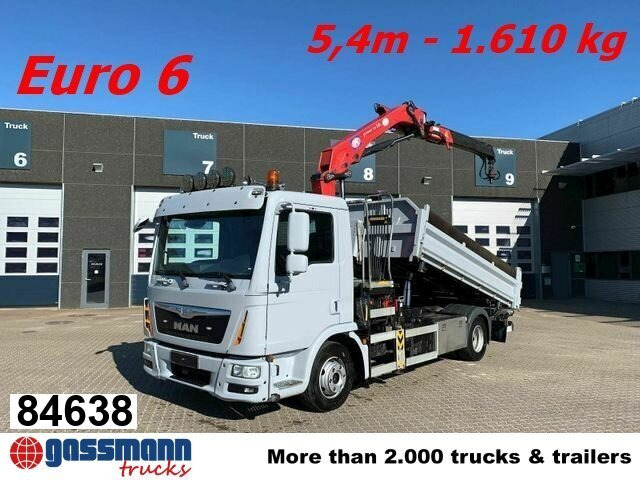 MAN TGL 12.180 4X2 BL mit Kran HMF 900-K1 - Truk jungkit, Truk derek: gambar 1 MAN TGL 12.180 4X2 BL mit Kran HMF 900-K1 - Truk jungkit, Truk derek: gambar 1