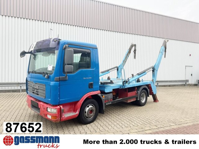 MAN TGL 12.240 4X2 BB, Tele-Absetzer - Truk skip loader: gambar 1 MAN TGL 12.240 4X2 BB, Tele-Absetzer - Truk skip loader: gambar 1