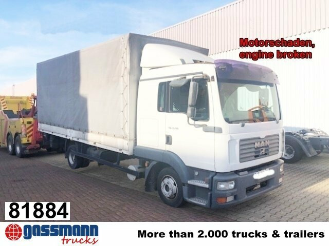 MAN TGL 8.210 BL 4x2 mit LBW, Motorschaden! - Truk flatbed: gambar 1 MAN TGL 8.210 BL 4x2 mit LBW, Motorschaden! - Truk flatbed: gambar 1