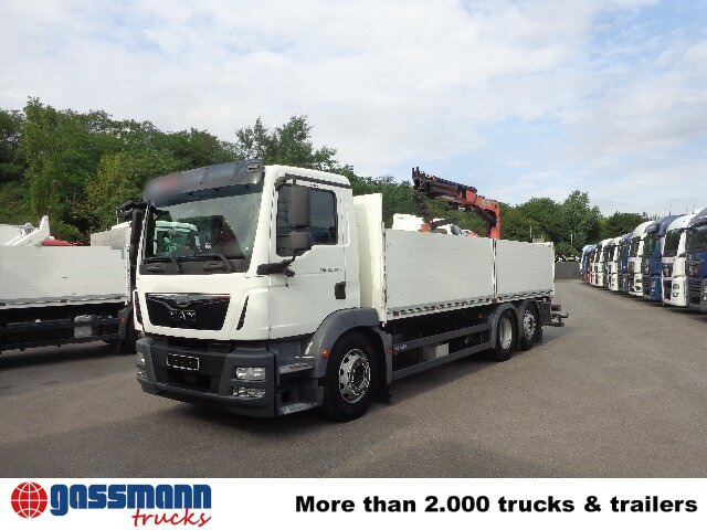 MAN TGM 26.340 6x2-4 LL,Lenk-Liftachse, Heckkran, - Truk flatbed, Truk derek: gambar 5 MAN TGM 26.340 6x2-4 LL,Lenk-Liftachse, Heckkran, - Truk flatbed, Truk derek: gambar 5
