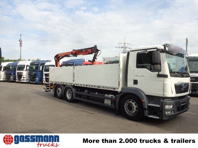 MAN TGM 26.340 6x2-4 LL,Lenk-Liftachse, Heckkran, - Truk flatbed, Truk derek: gambar 4 MAN TGM 26.340 6x2-4 LL,Lenk-Liftachse, Heckkran, - Truk flatbed, Truk derek: gambar 4
