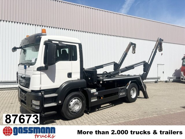 MAN TGS 18.320 4x2 BB, Tele-Absetzer - Truk skip loader: gambar 1 MAN TGS 18.320 4x2 BB, Tele-Absetzer - Truk skip loader: gambar 1