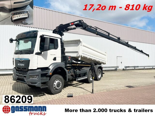 MAN TGS 33.430 6x6 BB CH mit Kran Hiab X-HiDuo 228 - Hook lift, Truk derek: gambar 1 MAN TGS 33.430 6x6 BB CH mit Kran Hiab X-HiDuo 228 - Hook lift, Truk derek: gambar 1