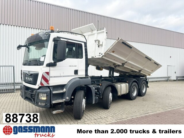 MAN TGS 35.460 8X4 BB, Meiller Bordmatik, Rollplane, - Truk jungkit: gambar 1 MAN TGS 35.460 8X4 BB, Meiller Bordmatik, Rollplane, - Truk jungkit: gambar 1