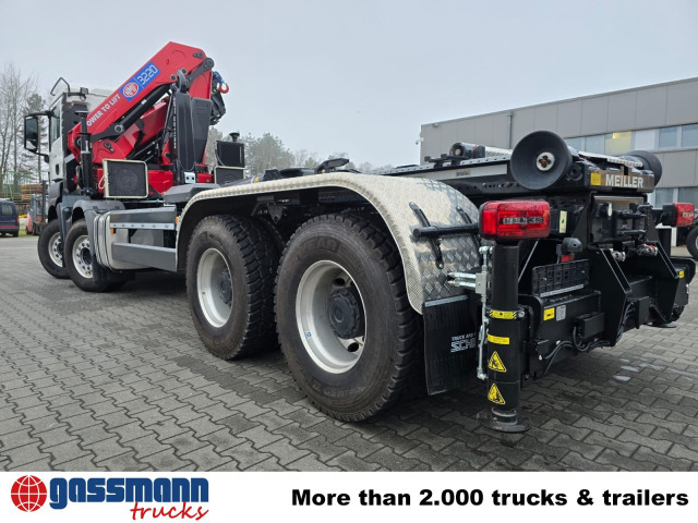 MAN TGS 35.480 8X4 BL, Intarder, Kran HMF 3220-K6, - Hook lift, Truk derek: gambar 4 MAN TGS 35.480 8X4 BL, Intarder, Kran HMF 3220-K6, - Hook lift, Truk derek: gambar 4