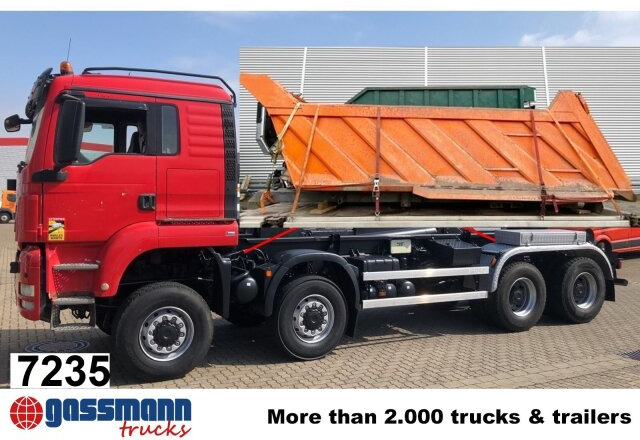 MAN TGS 41.480 8X8 BB, Bender Stahlmulde ca. 18m³, - Truk sasis: gambar 1 MAN TGS 41.480 8X8 BB, Bender Stahlmulde ca. 18m³, - Truk sasis: gambar 1