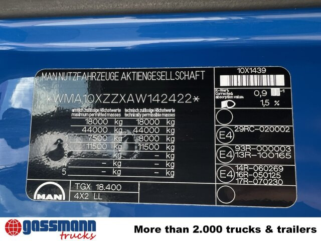 MAN TGX 18.400 4X2 LL, Fahrschule, XLX-Fahrerhaus - Pengangkut kontainer/ Container truck: gambar 2 MAN TGX 18.400 4X2 LL, Fahrschule, XLX-Fahrerhaus - Pengangkut kontainer/ Container truck: gambar 2