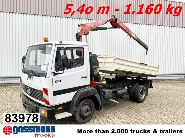 Mercedes-Benz 811 K 4x2 mit Kran Fassi F65A.21 (BJ.2009) - Truk jungkit, Truk derek: gambar 1 Mercedes-Benz 811 K 4x2 mit Kran Fassi F65A.21 (BJ.2009) - Truk jungkit, Truk derek: gambar 1