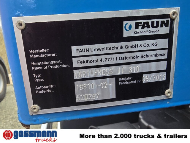 Mercedes-Benz Actros 2032 LA 4x4, Faun Variopress 310 ca. - Truk sampah: gambar 4 Mercedes-Benz Actros 2032 LA 4x4, Faun Variopress 310 ca. - Truk sampah: gambar 4