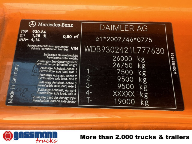 Mercedes-Benz Actros 2641/48 L 6x4, Seilabroller, Haller - Truk sampah: gambar 3 Mercedes-Benz Actros 2641/48 L 6x4, Seilabroller, Haller - Truk sampah: gambar 3
