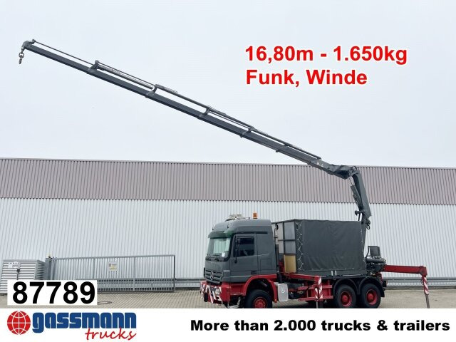 Mercedes-Benz Actros 3346 AK 6x6, 134t Anhängelast WSK, - Truk flatbed, Truk derek: gambar 1 Mercedes-Benz Actros 3346 AK 6x6, 134t Anhängelast WSK, - Truk flatbed, Truk derek: gambar 1