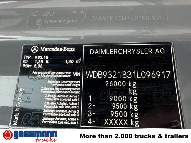Mercedes-Benz Actros 3346 AK 6x6 - Truk sasis: gambar 3 Mercedes-Benz Actros 3346 AK 6x6 - Truk sasis: gambar 3