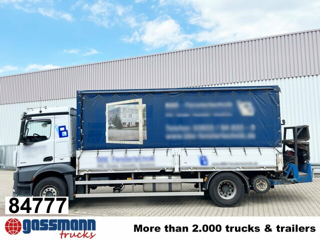 Mercedes-Benz Antos 1840 L 4x2, Aufnahme für Mitnahmestapler - Truk flatbed: gambar 1 Mercedes-Benz Antos 1840 L 4x2, Aufnahme für Mitnahmestapler - Truk flatbed: gambar 1