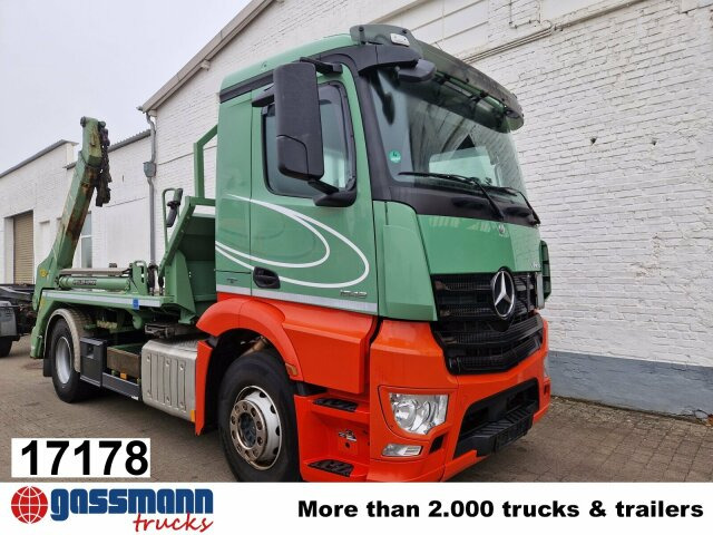 Mercedes-Benz Antos 1848 L 4x2, Meiller AK 12 MTG Teleskop, - Truk skip loader: gambar 1 Mercedes-Benz Antos 1848 L 4x2, Meiller AK 12 MTG Teleskop, - Truk skip loader: gambar 1