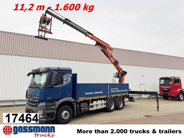 Mercedes-Benz Arocs 2642 6x4 mit Heckkran Atlas AK 186.3 V-2 - Truk flatbed, Truk derek: gambar 1 Mercedes-Benz Arocs 2642 6x4 mit Heckkran Atlas AK 186.3 V-2 - Truk flatbed, Truk derek: gambar 1