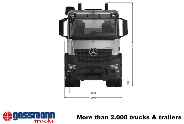Mercedes-Benz Arocs 3253 L 8x4/4, MultimediaCockpit, Navi, - Truk sasis: gambar 3 Mercedes-Benz Arocs 3253 L 8x4/4, MultimediaCockpit, Navi, - Truk sasis: gambar 3