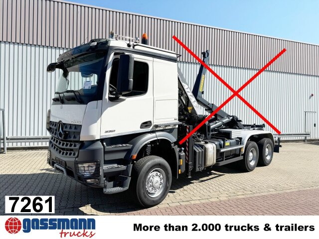 Mercedes-Benz Arocs 3351 AK 6x6, Retarder, Navi, Grounder - Hook lift: gambar 1 Mercedes-Benz Arocs 3351 AK 6x6, Retarder, Navi, Grounder - Hook lift: gambar 1