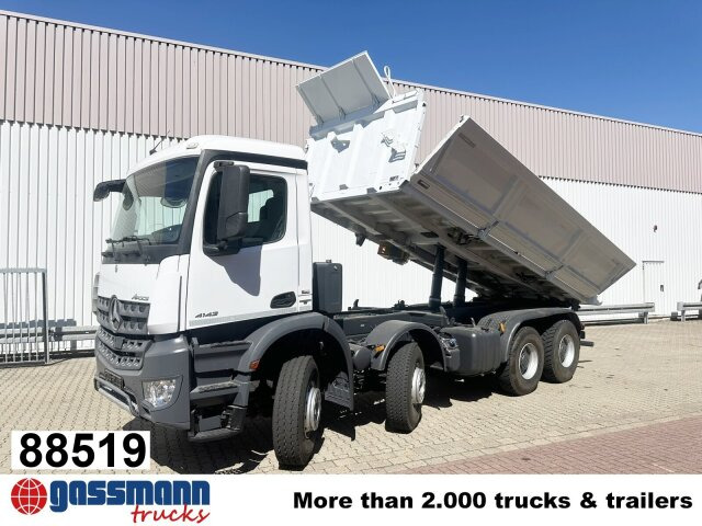 Mercedes-Benz Arocs 4142/45 K 8x4/4, Meiller Bordmatik links - Truk jungkit: gambar 1 Mercedes-Benz Arocs 4142/45 K 8x4/4, Meiller Bordmatik links - Truk jungkit: gambar 1