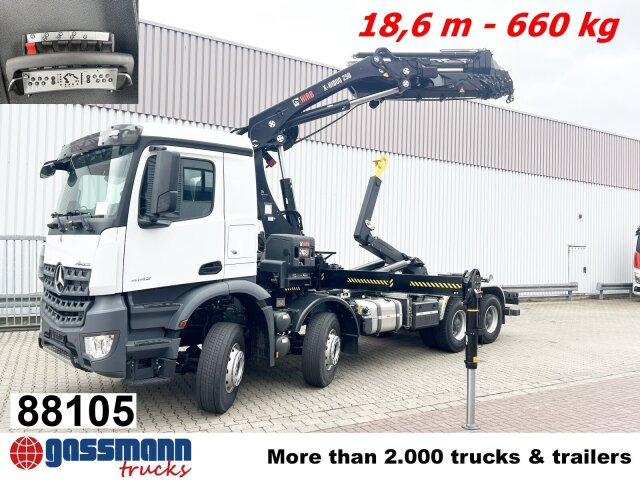 Mercedes-Benz Arocs 4142 B 8x4/4, Grounder, Funk - Hook lift, Truk derek: gambar 1 Mercedes-Benz Arocs 4142 B 8x4/4, Grounder, Funk - Hook lift, Truk derek: gambar 1