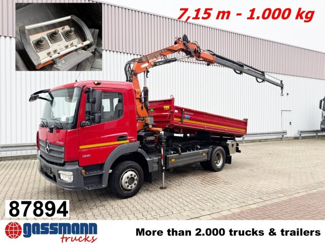 Mercedes-Benz Atego 1221 K 4x2 mit Kran Atlas AK 75.2, Funk, - Truk jungkit, Truk derek: gambar 1 Mercedes-Benz Atego 1221 K 4x2 mit Kran Atlas AK 75.2, Funk, - Truk jungkit, Truk derek: gambar 1
