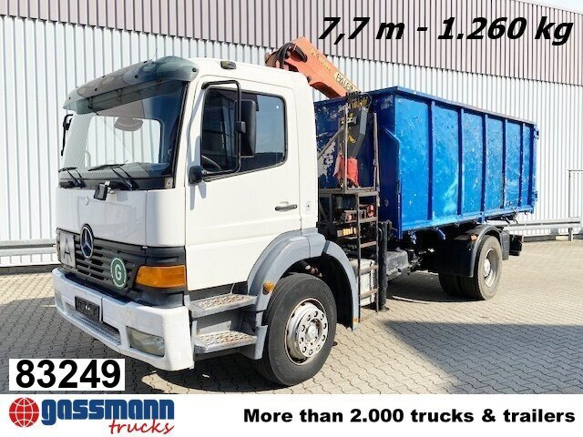 Mercedes-Benz Atego 1823 4x2 mit Kran Palfinger PK10500, - Truk jungkit, Truk derek: gambar 1 Mercedes-Benz Atego 1823 4x2 mit Kran Palfinger PK10500, - Truk jungkit, Truk derek: gambar 1