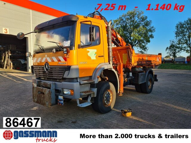 Mercedes-Benz Atego 1823 AK 4x4 mit Kran Atlas 85.2, Funk, - Truk jungkit, Truk derek: gambar 1 Mercedes-Benz Atego 1823 AK 4x4 mit Kran Atlas 85.2, Funk, - Truk jungkit, Truk derek: gambar 1