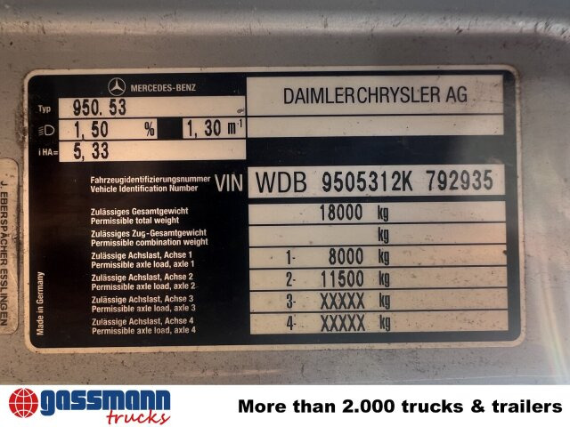 Mercedes-Benz Atego 1828 L 4x2, Rechtslenker, - Truk sasis: gambar 4 Mercedes-Benz Atego 1828 L 4x2, Rechtslenker, - Truk sasis: gambar 4