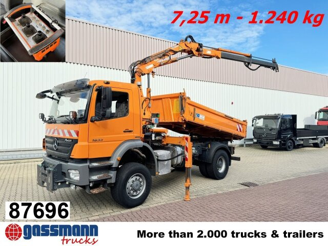 Mercedes-Benz Axor 1833 AK 4x4, Winterdienstausstattung, Kran - Truk jungkit, Truk derek: gambar 1 Mercedes-Benz Axor 1833 AK 4x4, Winterdienstausstattung, Kran - Truk jungkit, Truk derek: gambar 1