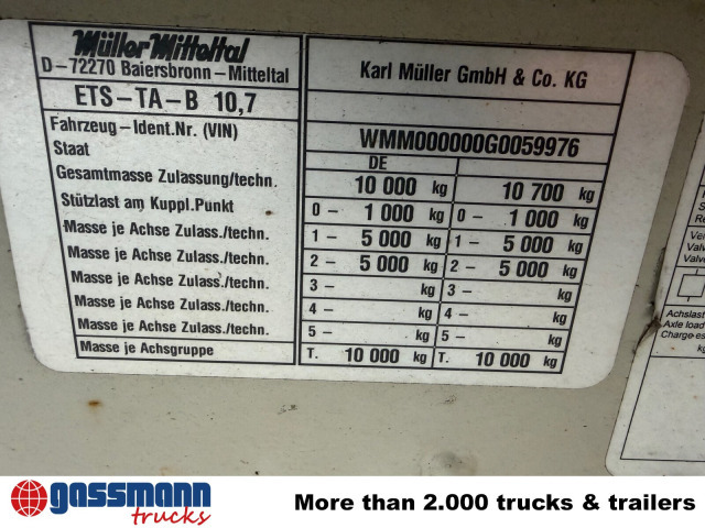 Müller-Mitteltal ETS-TA-B 10,7 - Trailer low bed: gambar 3 Müller-Mitteltal ETS-TA-B 10,7 - Trailer low bed: gambar 3