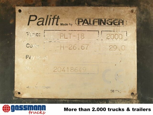 Palfinger Palift PLT-18 Abrollanlage - Hooklift/ Lewati sistem loader: gambar 4 Palfinger Palift PLT-18 Abrollanlage - Hooklift/ Lewati sistem loader: gambar 4