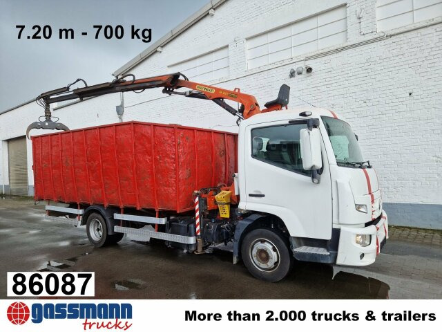 Renault D 180.75 4x2 mit Kran Palfinger PK6001 - Truk flatbed, Truk derek: gambar 1 Renault D 180.75 4x2 mit Kran Palfinger PK6001 - Truk flatbed, Truk derek: gambar 1