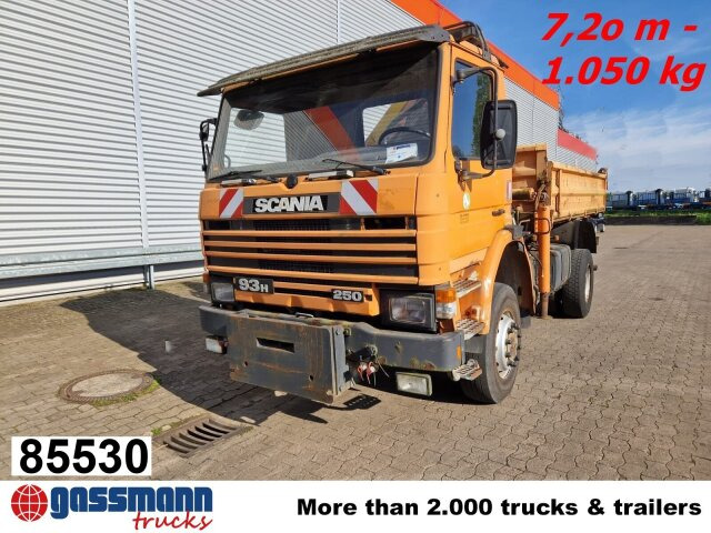 Scania 93H 250 4x4 mit Kran Palfinger PK8000, - Truk jungkit, Truk derek: gambar 1 Scania 93H 250 4x4 mit Kran Palfinger PK8000, - Truk jungkit, Truk derek: gambar 1